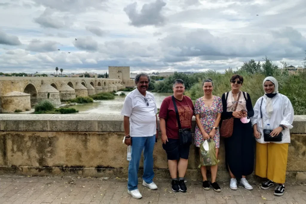The Roman Bridge of Cordoba crossing the Guadalquivir river