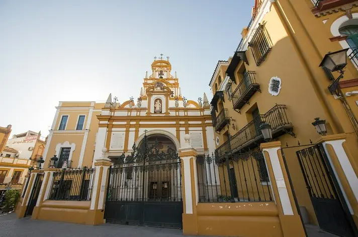 The Basilica of La Macarena seen from the street in Seville