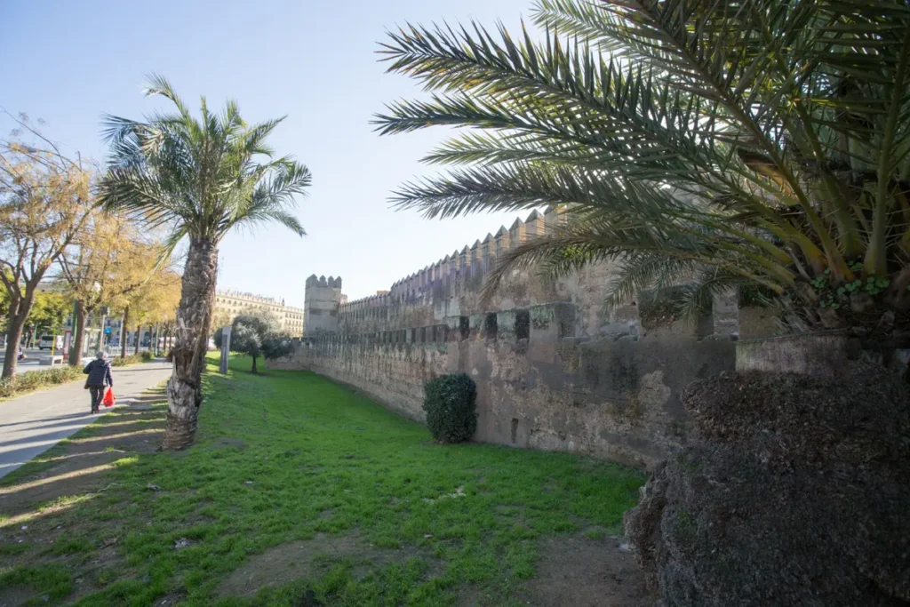 The surviving medieval city walls of the Macarena quarter in Seville
