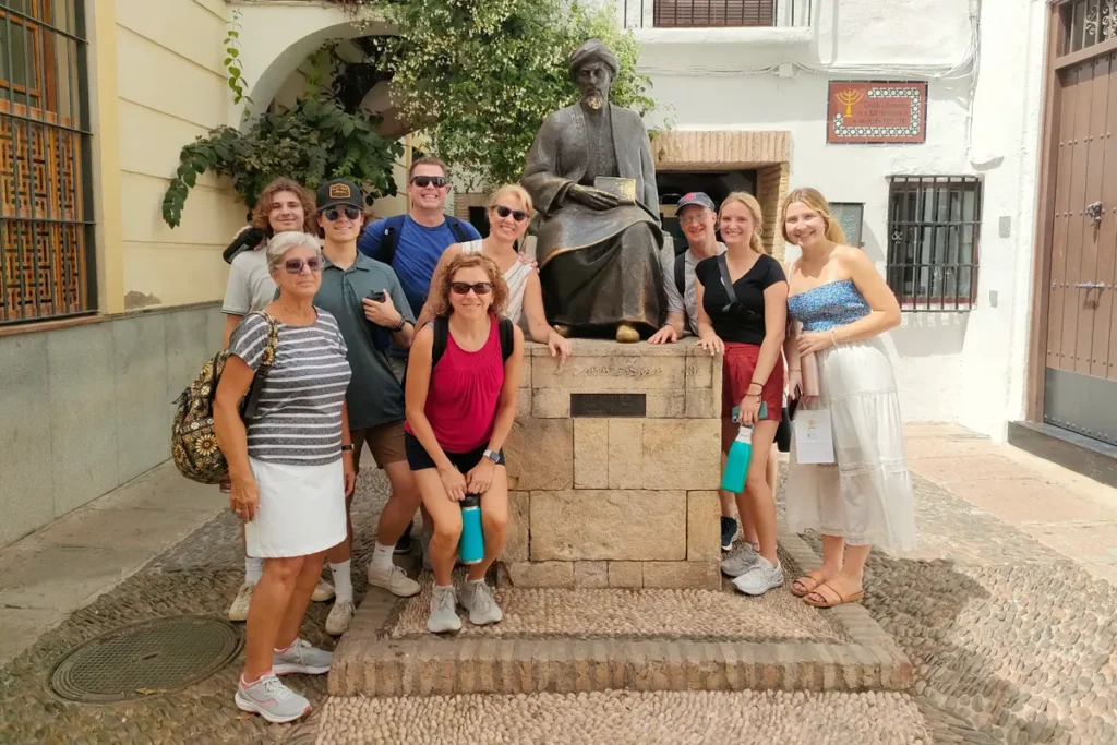 The statue of Maimonides in the Jewish Quarter of Cordoba