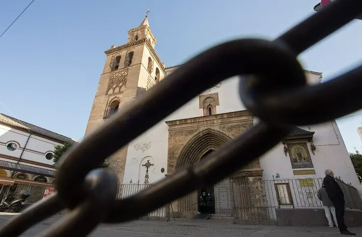 The doorway of a Mudejar church in the Macarena quarter of Seville