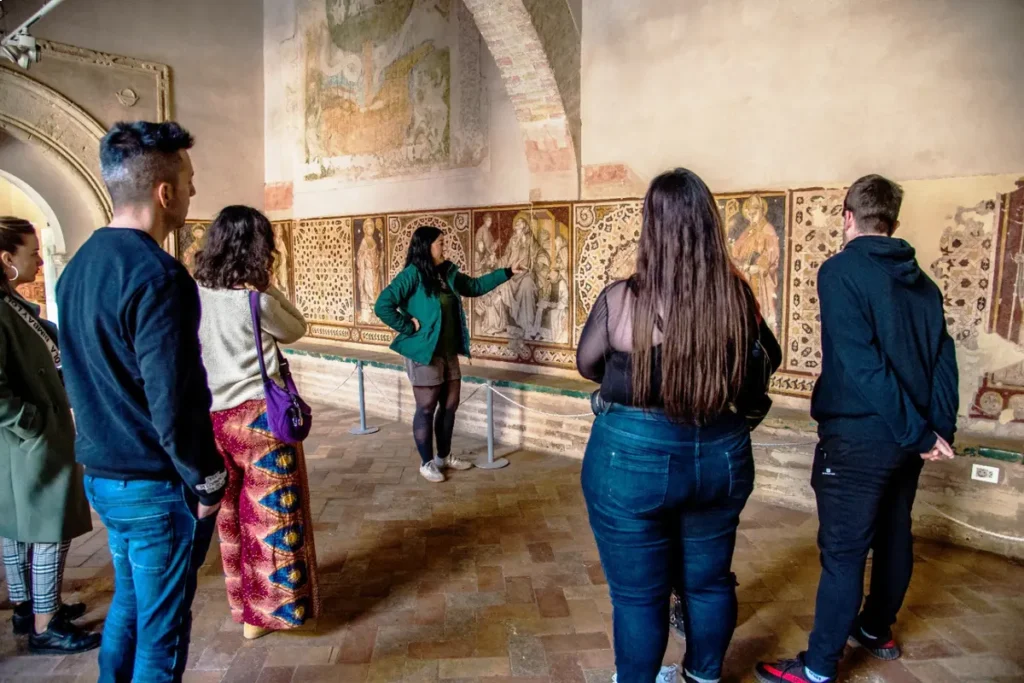 Medieval frescoes inside the Monastery of San Isidoro del Campo
