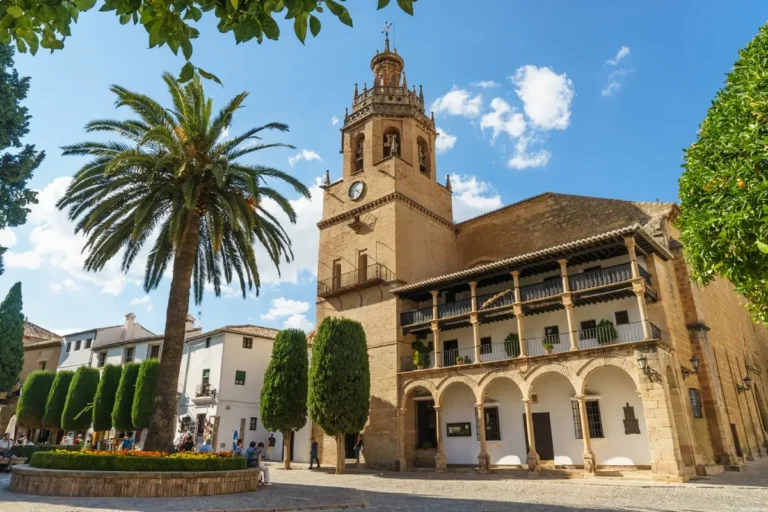 The church of Santa Maria la Mayor on its square in the old town of Ronda